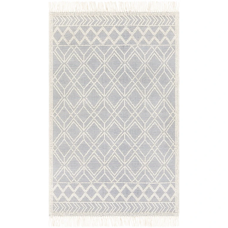 Ramsbury Denim Blue Wool Rug