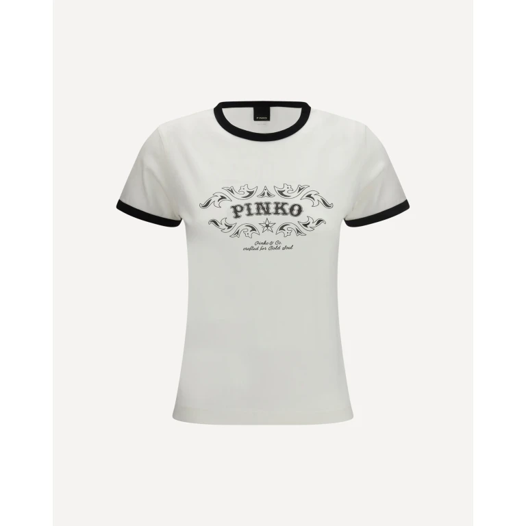 T-shirt PINKO Imperia in jersey vintage da donna