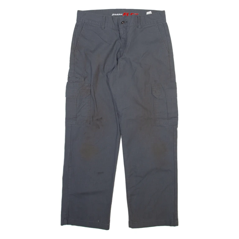 DICKIES Cargo Mens Trousers Grey Regular Straight W32 L30