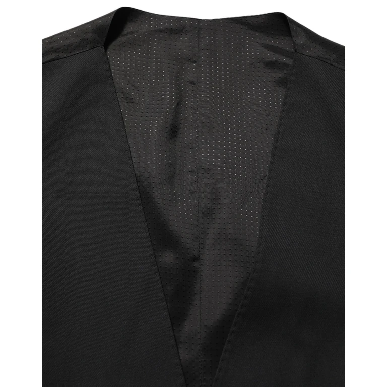 Dolce & Gabbana Black Single Breasted Men Waistcoat Vest Wool Clothing - Men