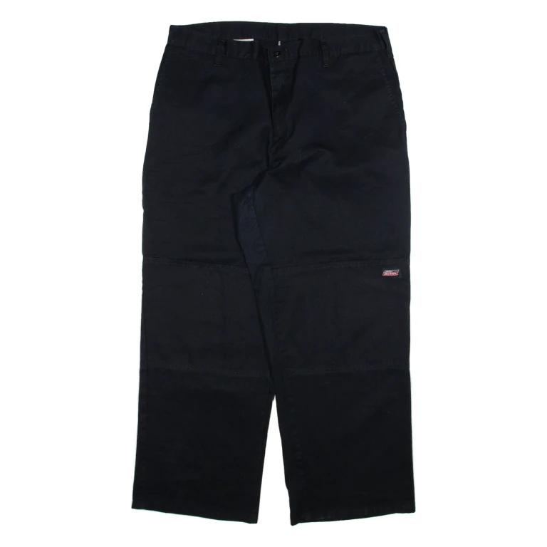 DICKIES Mens Trousers Black Relaxed Straight W38 L30