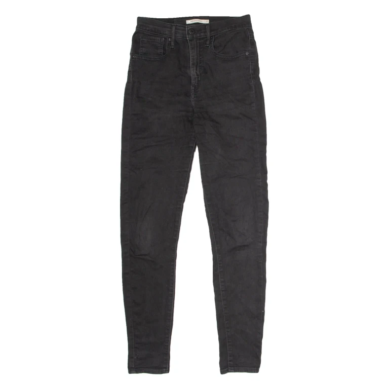 LEVI'S Mile High Rise Womens Jeans Black Regular Skinny W27 L30