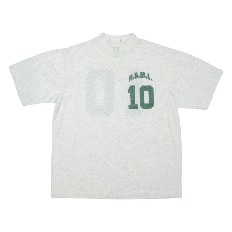Womens T-Shirt Grey High Neck L