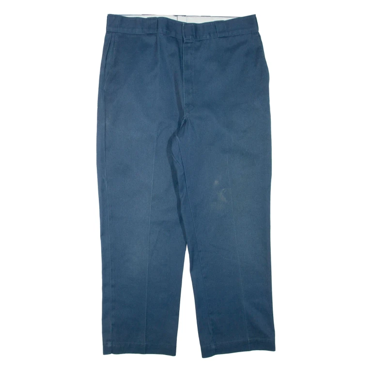 DICKIES Mens Trousers Blue Regular Tapered W38 L29