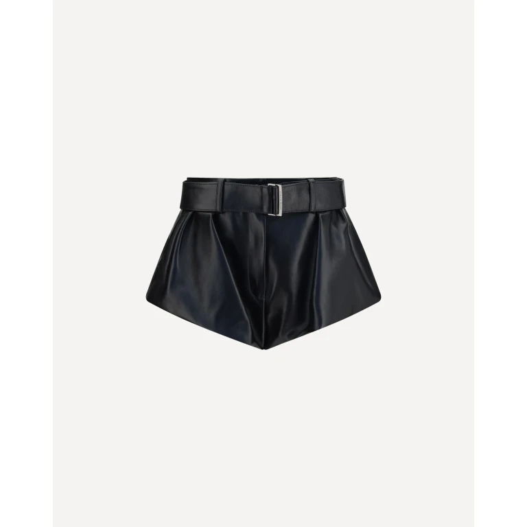Flared leather Shorts Female 36