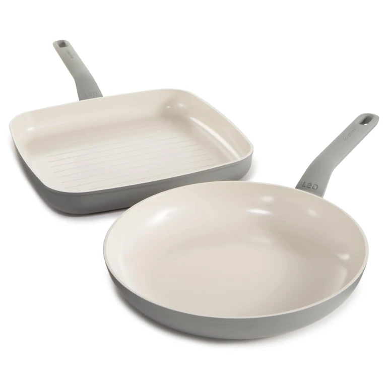 Balance 2Pc Nonstick Ceramic Specialty Cookware Set, Recycled Aluminum, CeraGreen, Moonmist