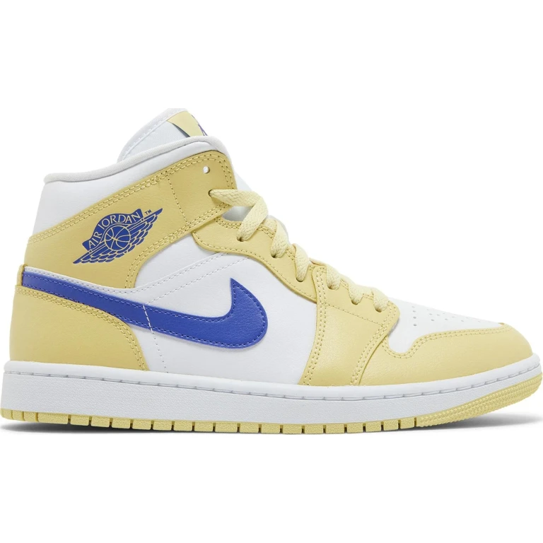 Women's Retro 1 Mid 'Lemon Wash Lapis' Sneakers