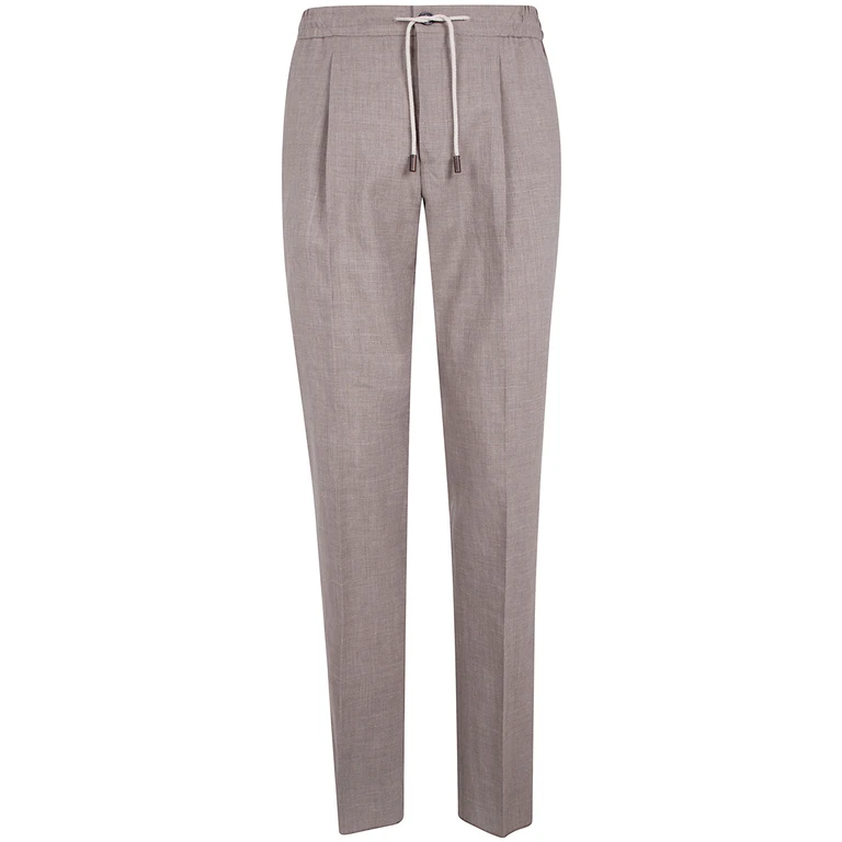 INCOTEX Elastic Coulisse Waist Chino Trousers