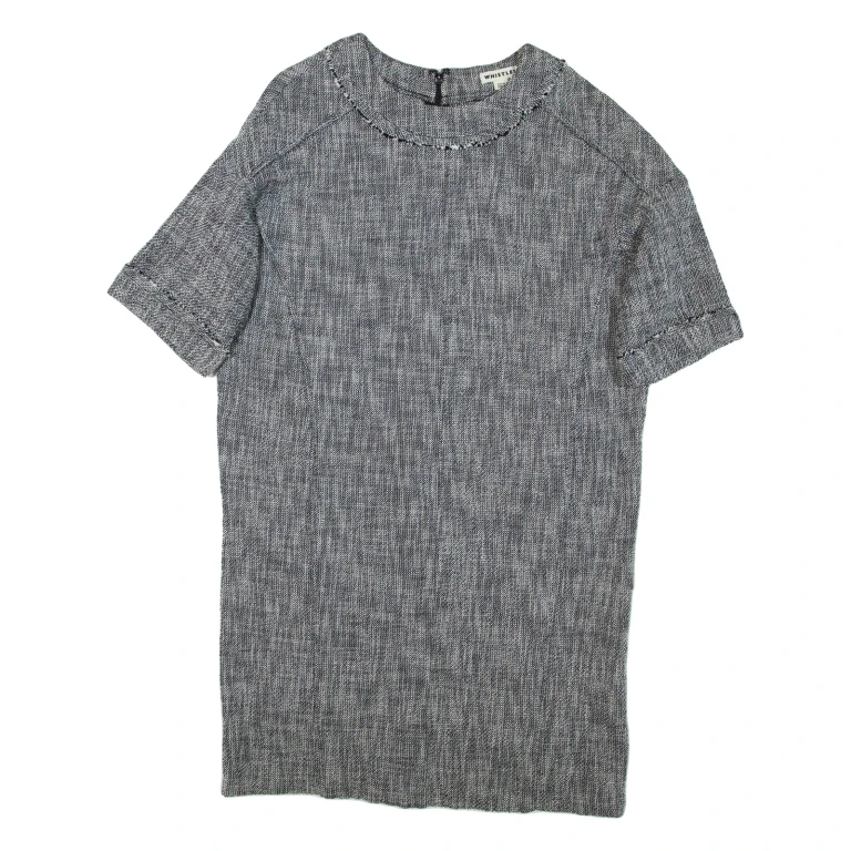 WHISTLES Womens T-Shirt Dress Grey Short Sleeve Short M
