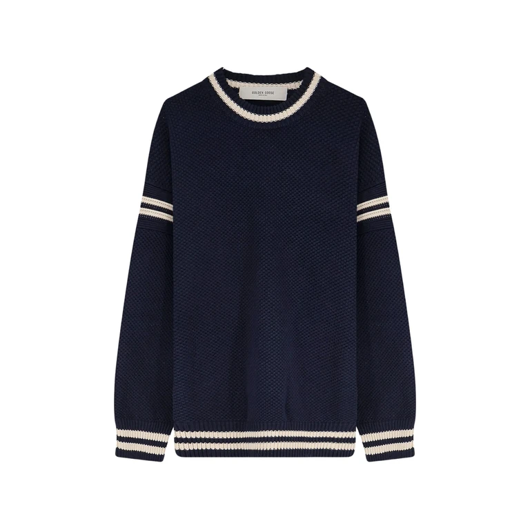 Striped Logo-patch Sweater