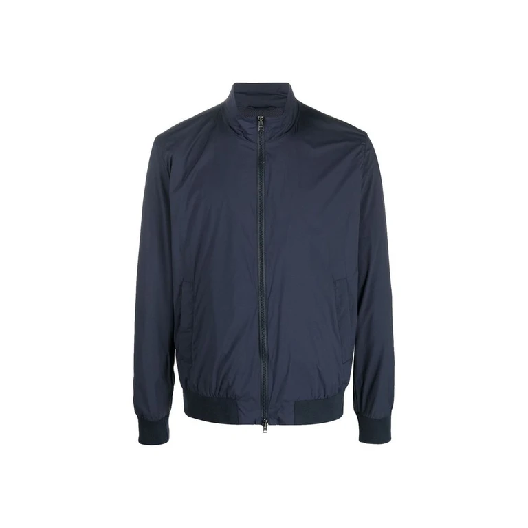 Herno Blue Polyester Bomber Clothing - Men