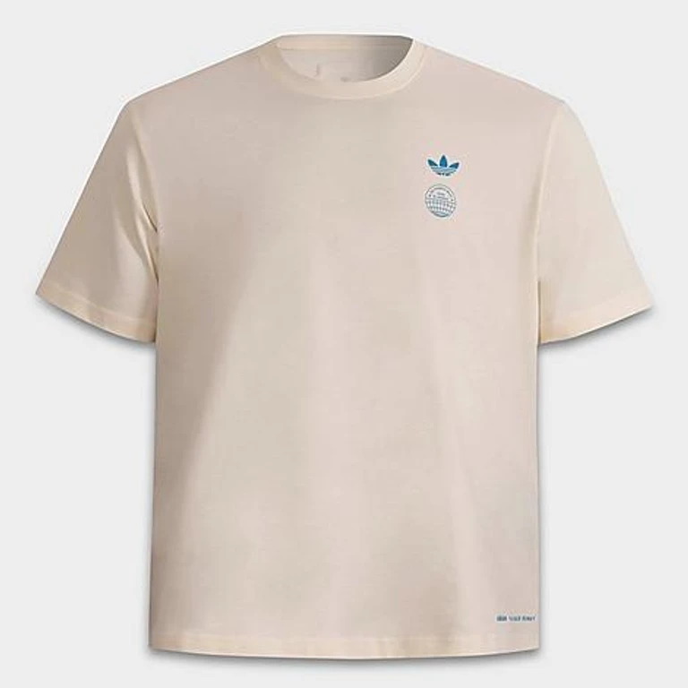 Men's Originals x Bad Bunny DTmF Ciudad de México Graphic Oversized Heavyweight T-Shirt in Cream White Size: Small