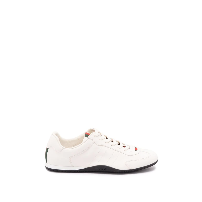 Sneakers Gucci in pelle con dettaglio Web