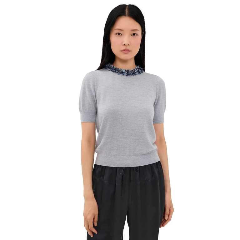 Ulla Johnson Jude Embellished Blouse Ash P