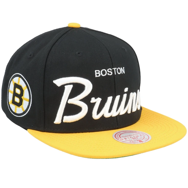 Men's NHL Vintage Script Snapback Bruins Snapback Caps