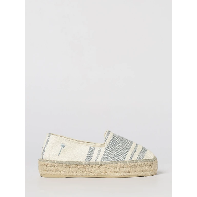Striped Cotton Canvas Espadrilles (Z89D0INDIGO)
