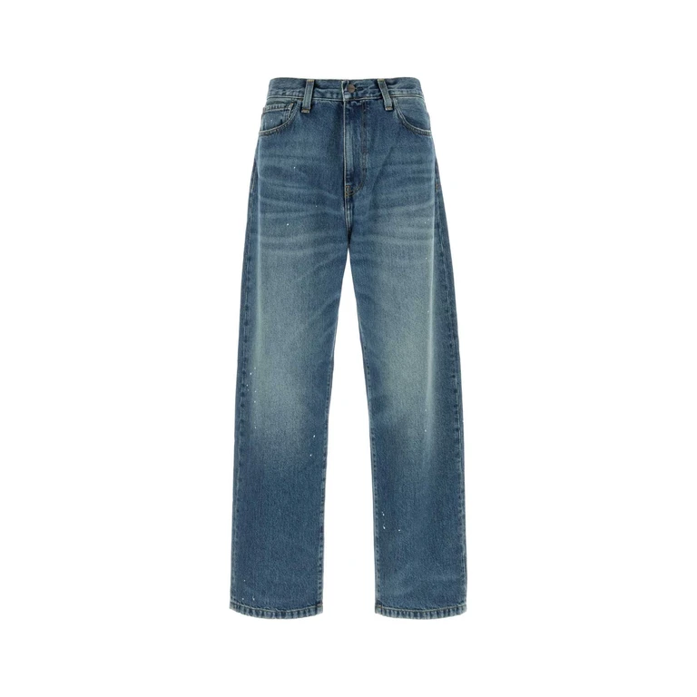Carhartt Wip Denim Landon Pant Bluedestroywashsplatter Exterior: Cotton Jean - Men