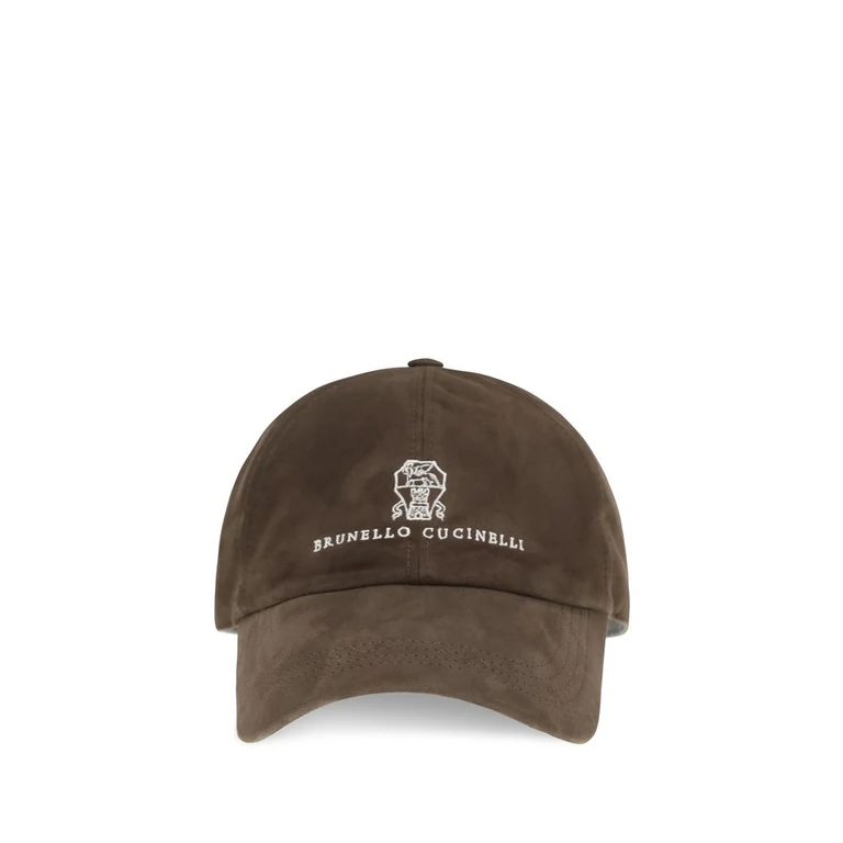 Brown Calf Leather Bos Taurus Cap (baseball Hat) - Men