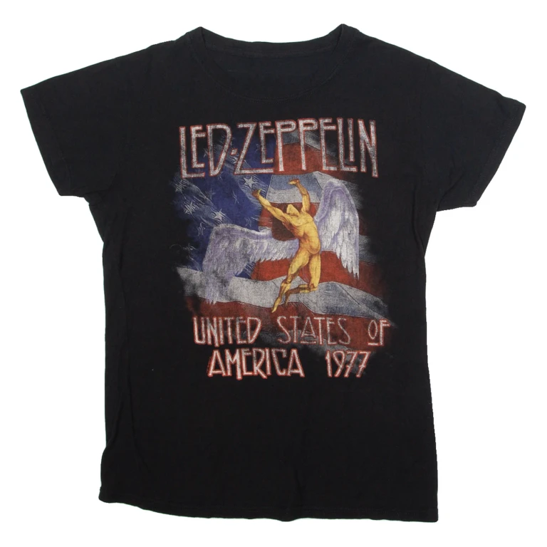 Led Zeppelin Mens Band T-Shirt Black M