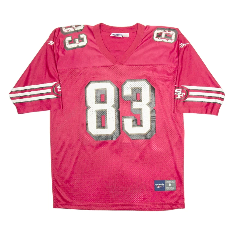 REEBOK San Francisco 49ers Mens Football Shirt Jersey Maroon USA V-Neck M