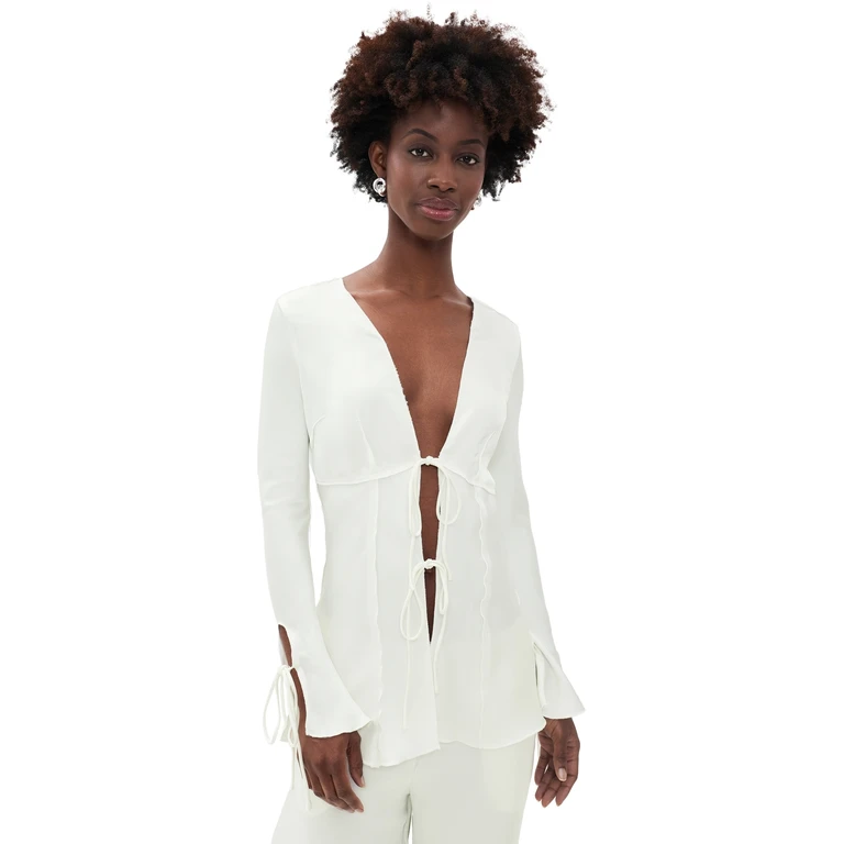 Lioness Veil Blouse Porcelain M