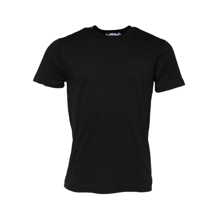 Dolce & Gabbana Black Cotton Crew Neck Short Sleeves T-Shirt - Men