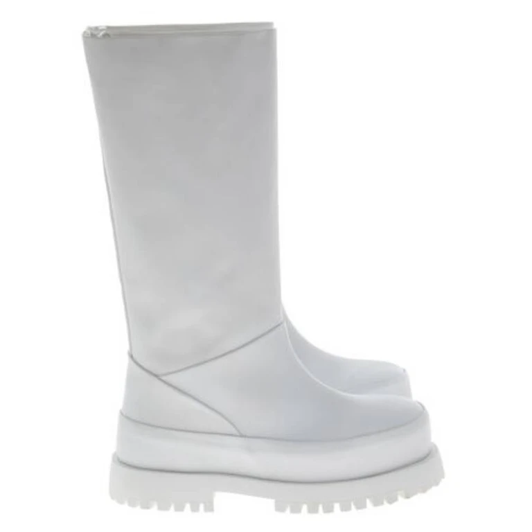 Ferragamo Fazio Leather Combat Boots