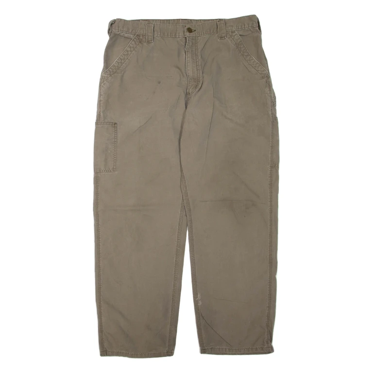 CARHARTT Mens Trousers Brown Regular Tapered W38 L32