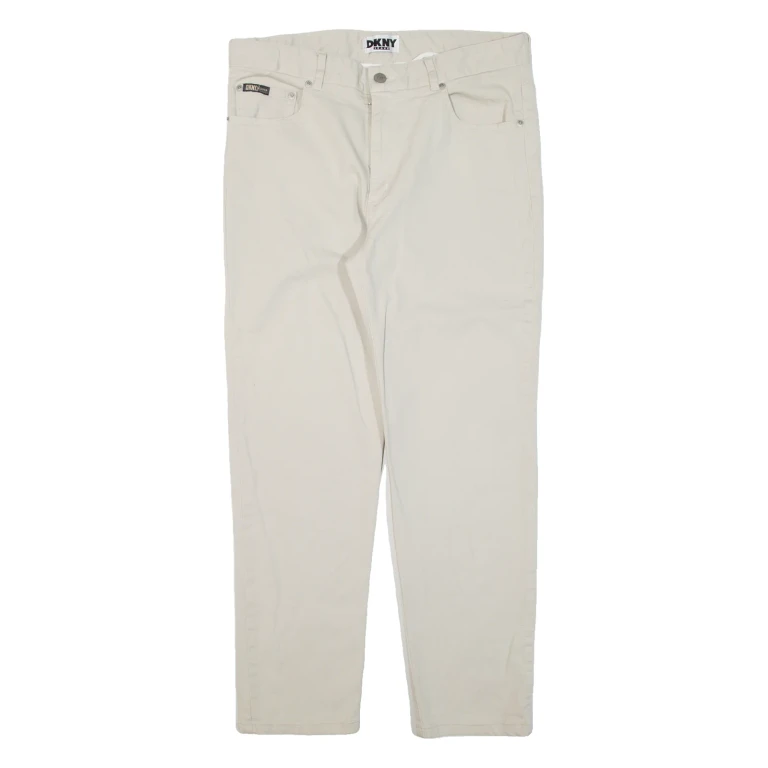 DKNY Womens Trousers Beige Regular Tapered W32 L26
