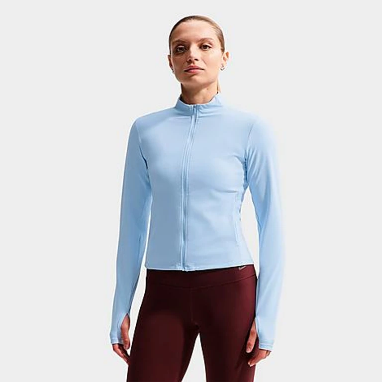 Women's Zenvy Dri-FIT Full-Zip Jacket in Hydrogen Blue/Cool Grey Size: XS