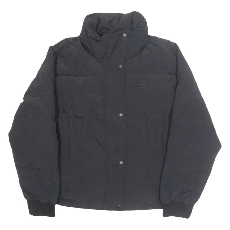 LEVI'S Womens Puffer Coat Black Nylon L