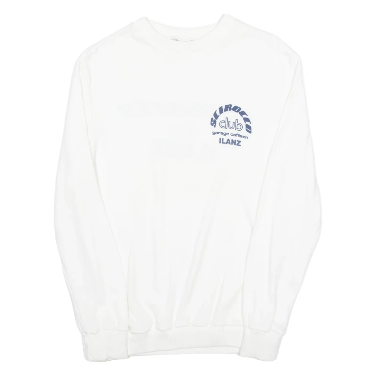 JSA Mens Sweatshirt White Crew Neck M