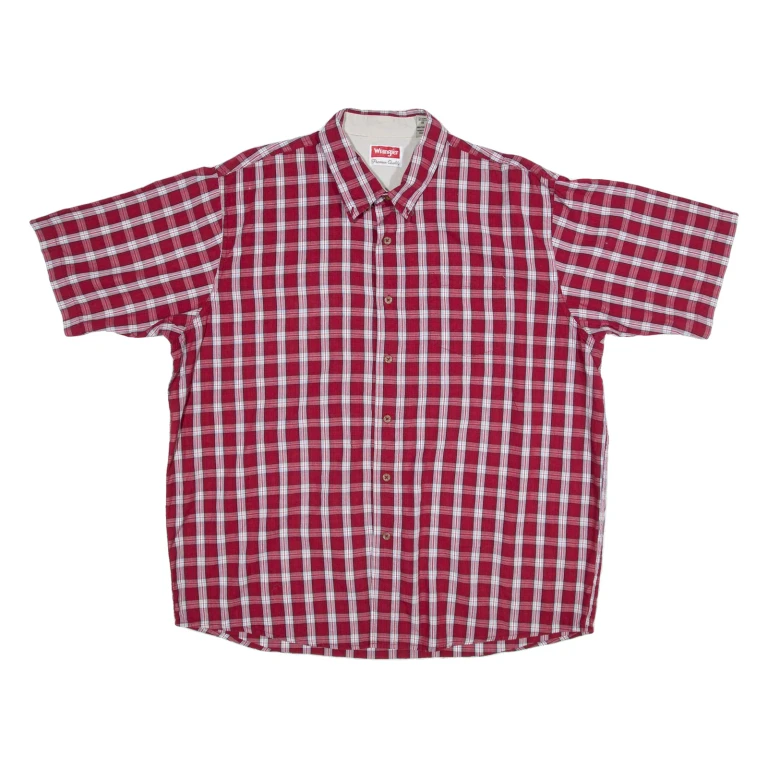 WRANGLER Premium Quality Mens Shirt Red Check XL