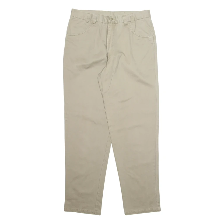 ANGELO-LITRICO Chino Mens Trousers Beige Regular Straight W34 L32