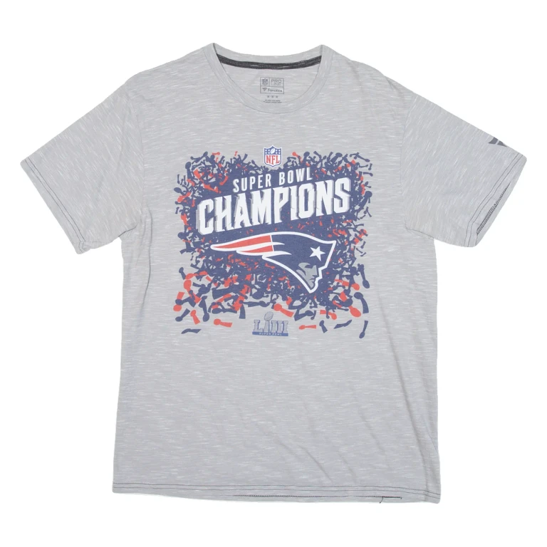 NFL Super Bowl Champions Mens T-Shirt Grey M