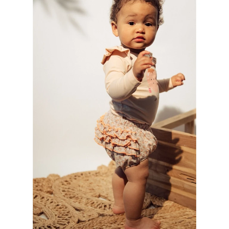 Bloomers with Ruffle - Floral Print - 50/56cm (0-2m)