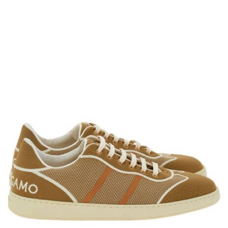 Ferragamo Technical Fabric Low-Top Sneakers, Size 9
