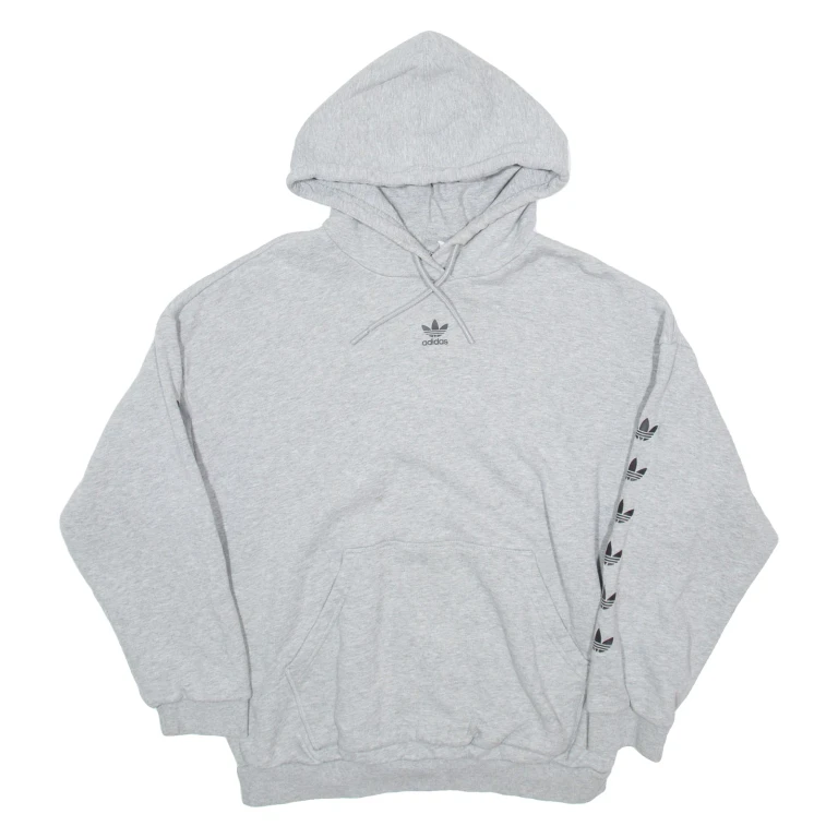 ADIDAS Womens Grey Hoodie UK 14