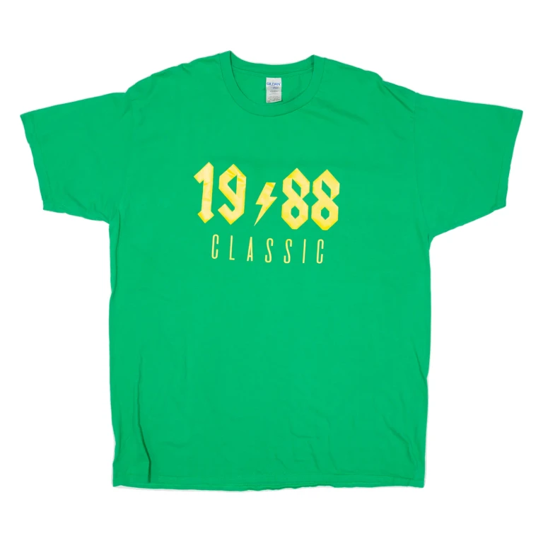 GILDAN Womens Band T-Shirt Green 3XL
