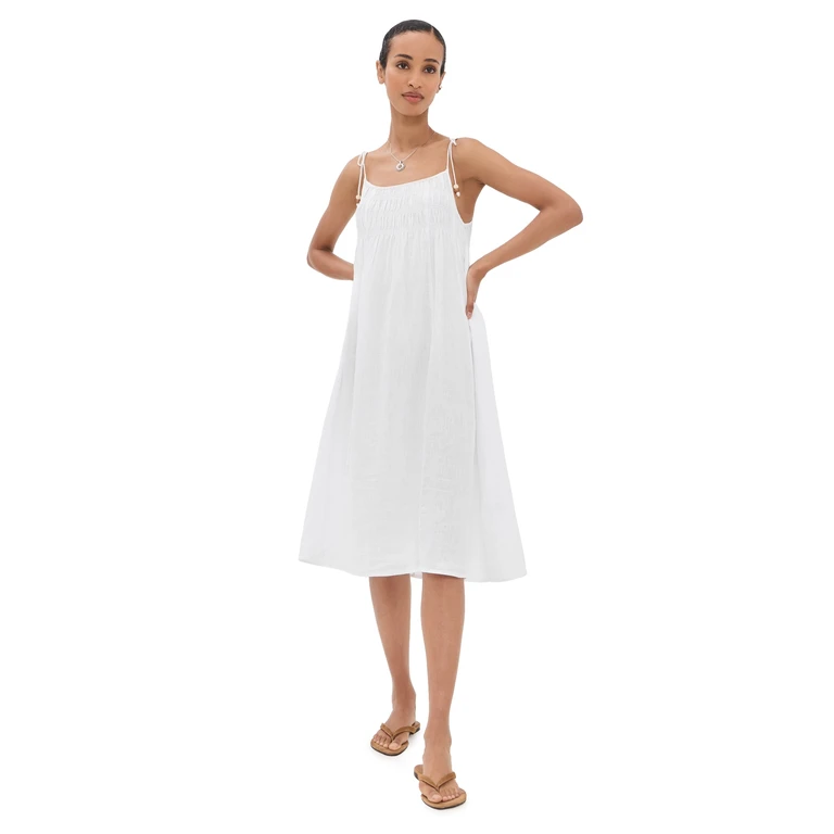 Velvet Teresa Dress White S