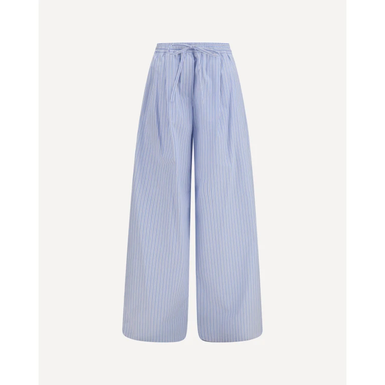 Striped poplin Pants Female 42