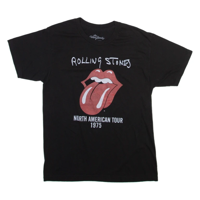 THE ROLLING STONES Mens Band T-Shirt Black M