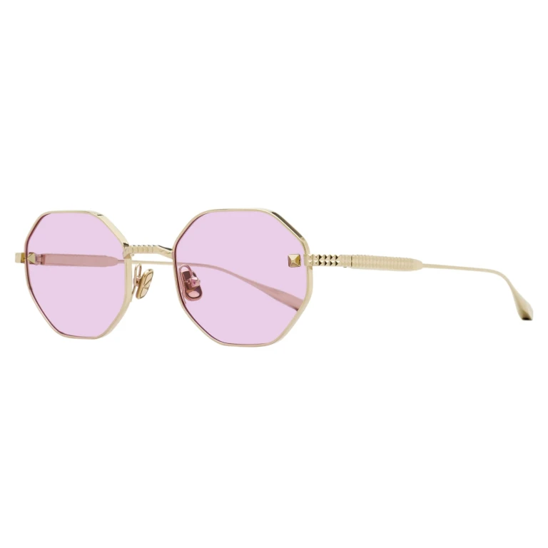 Titanium V-Stud Sunglasses VLX-122 a Gold 52mm