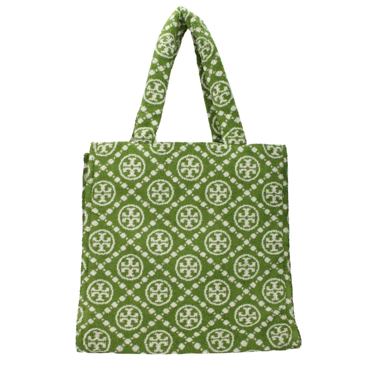 Tory Burch Green Cotton-Like Shoulder Bag - Women