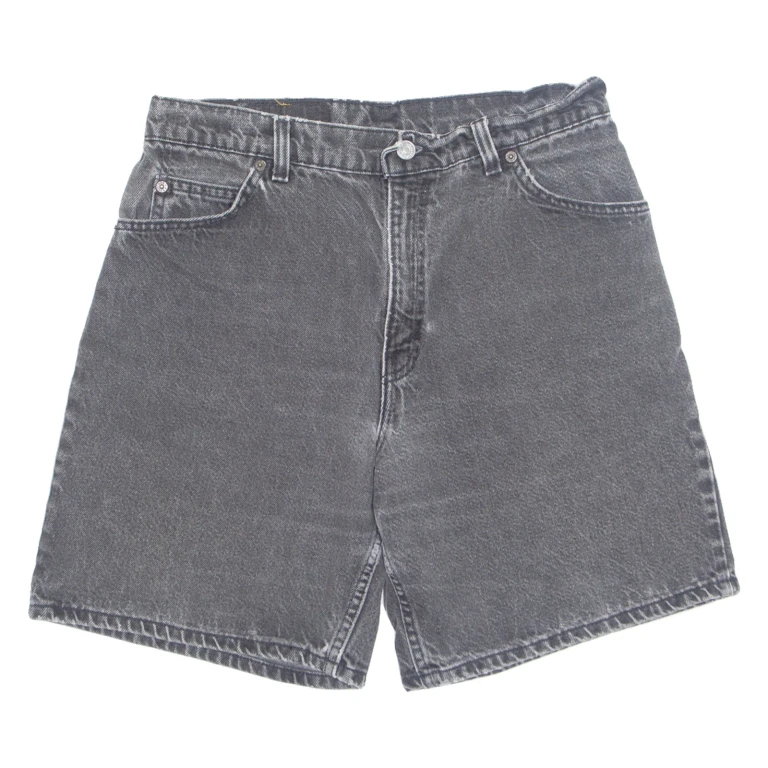 LEVI'S Orange Tab High Waist Womens Denim Shorts Black L W32