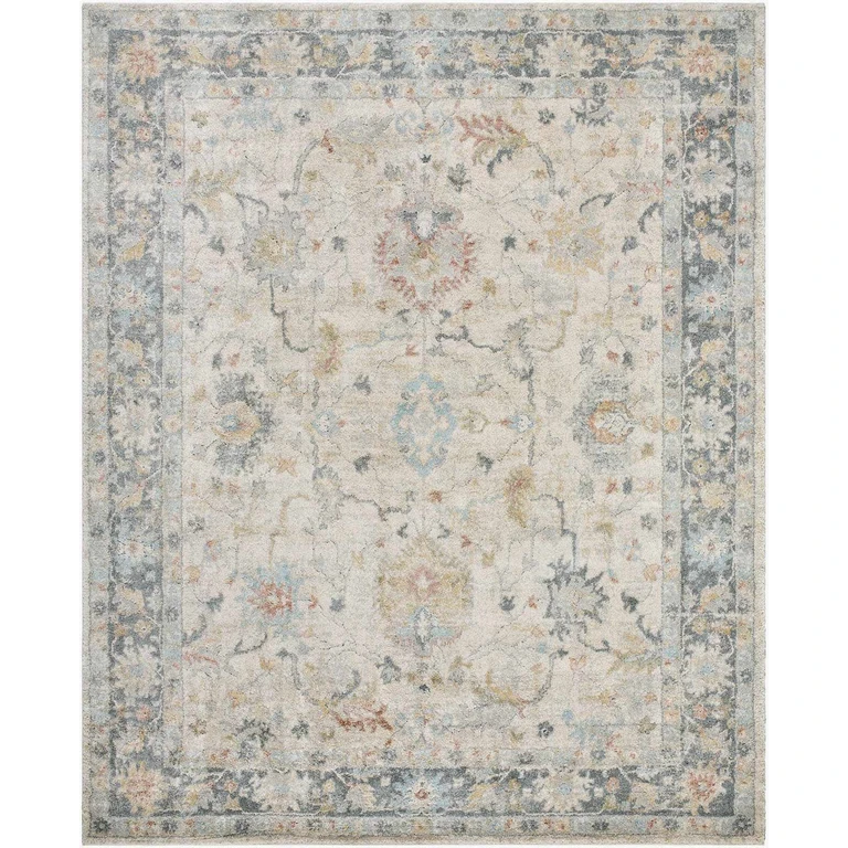 Ahmaud Beige & Light Gray Thick Luxe Area Rug