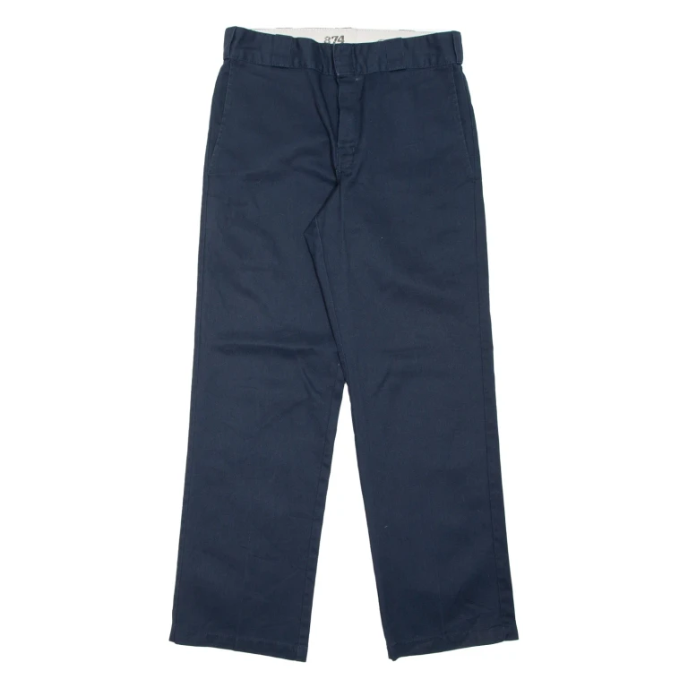 DICKIES Chino Mens Trousers Blue Regular Straight W30 L29