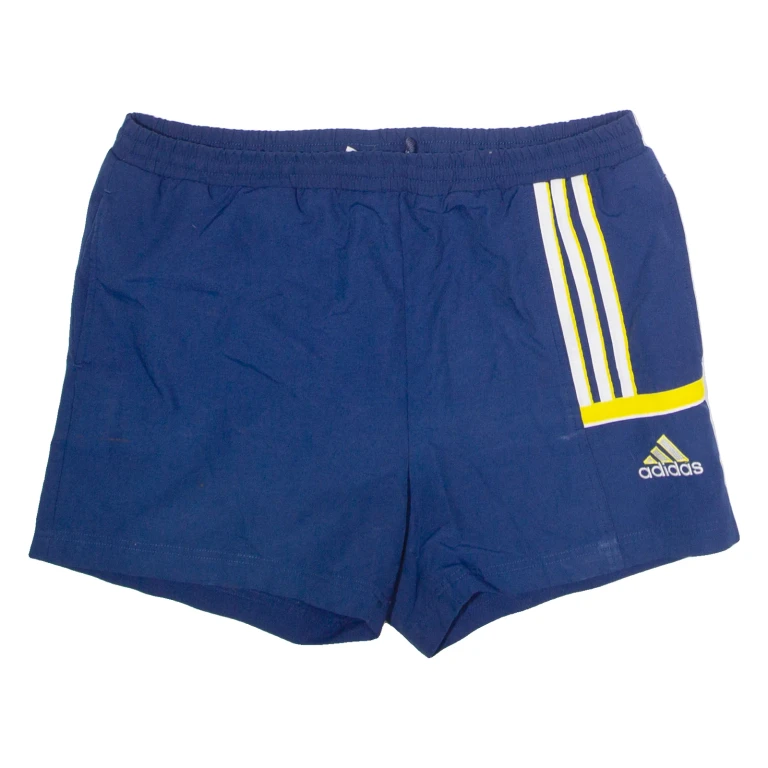 ADIDAS Mesh Lined Mens Swimming Shorts Blue 90s M W34
