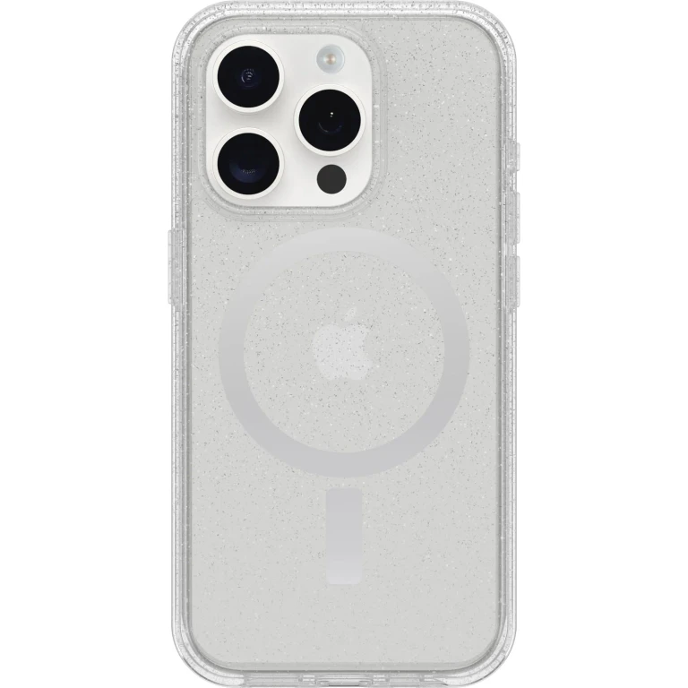 iPhone 15 Pro (Only) Symmetry Series Clear Case - Stardust (Clear/Silver) Snaps to MagSafe Ultra-Sleek Raised Edges Protect Camera & Screen
