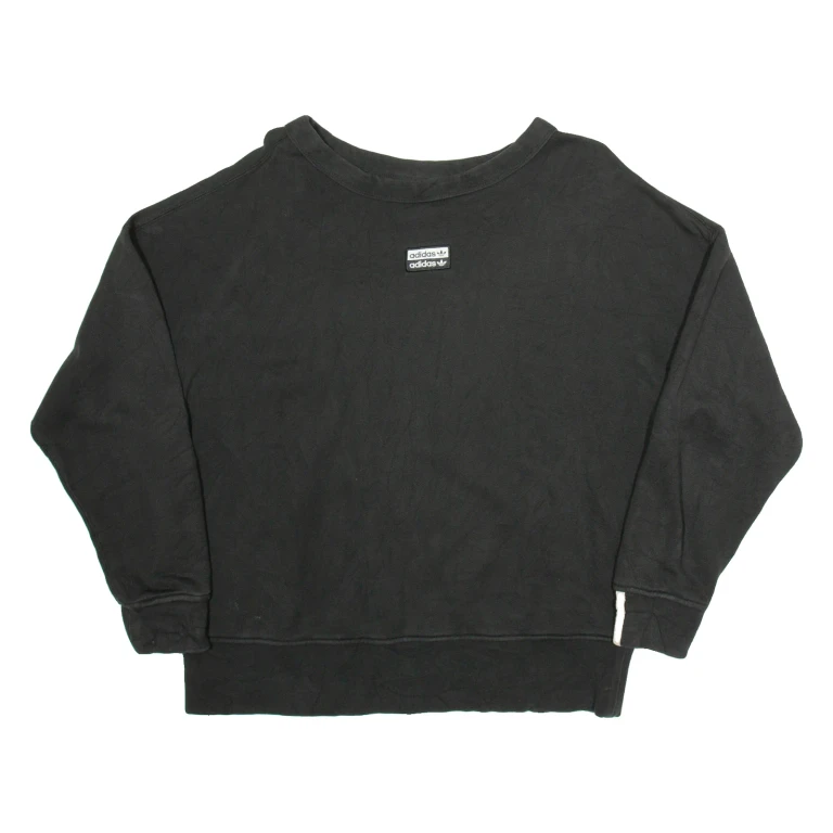 ADIDAS Womens Sweatshirt Black UK 10